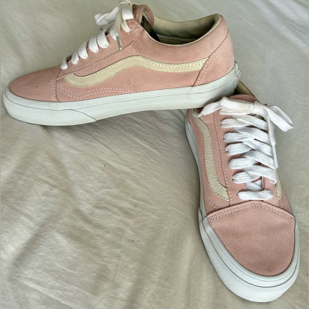 VANS Old Skool Pink Suede Women's Sneakers - Picture 5 of 11